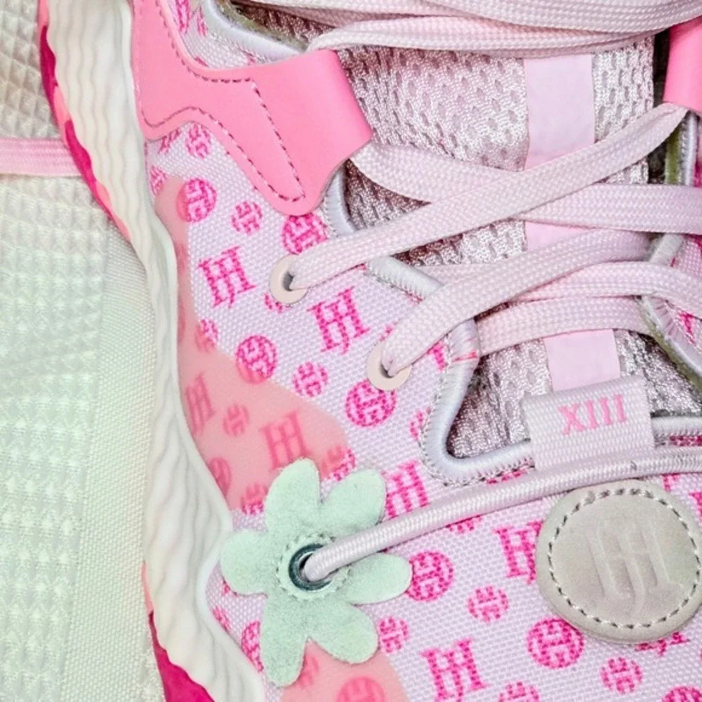 Adidas Harden Vol 6 Pink Monogram Basketball‎ Shoes GV8744 Mens 10 Womens 11.